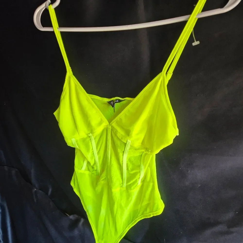 1079 Naanna Teal corset style lingerie  size 4 - Picture 2 of 13